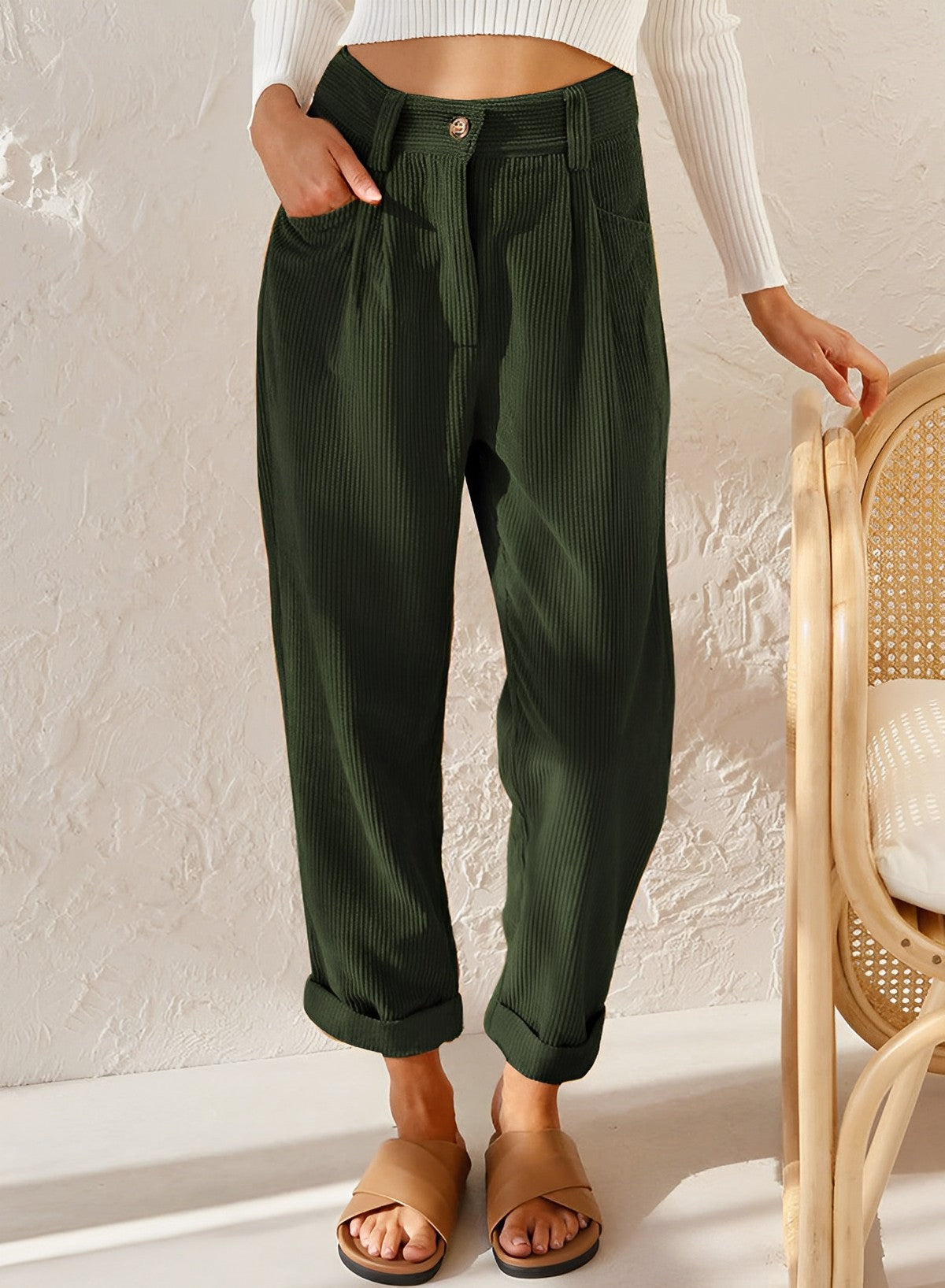 Ingrid - fashionable corduroy pants