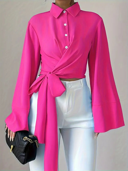 Monette - elegant wrap blouse