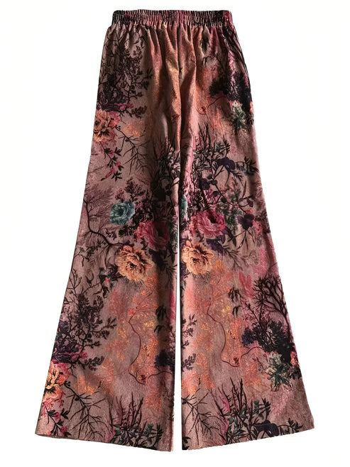Jessica - effortless wide Leg floral trousers