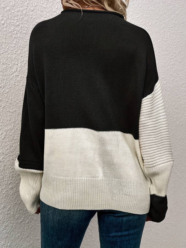 Heather - color block sweater
