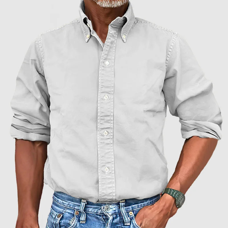 Vince - men's shirt in a vintage look with a washed out look