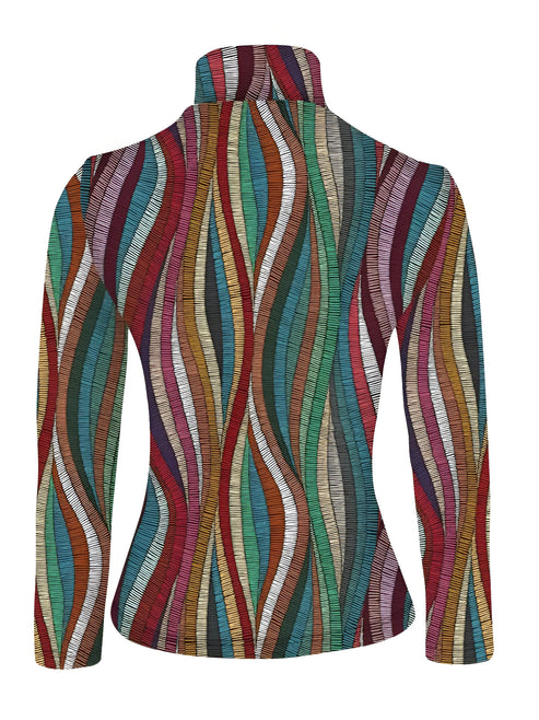 Iosefina - chic colored striped turtleneck shirt