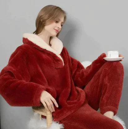 Colleen - fluffy fleece nighttime pajama set