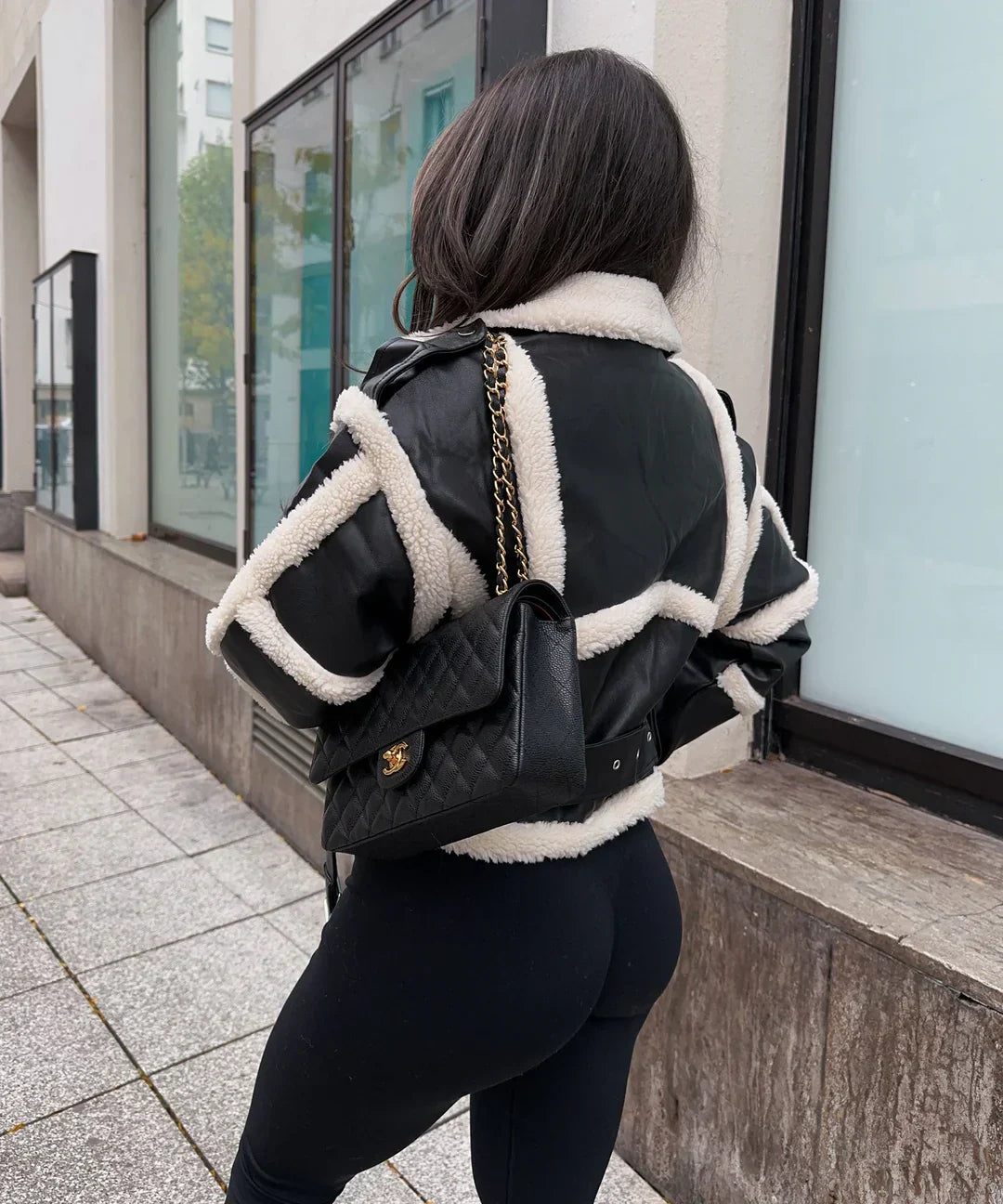 Daria with black teddy fur