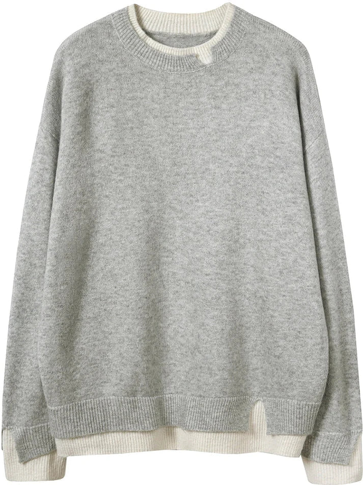 Grey and white jumper