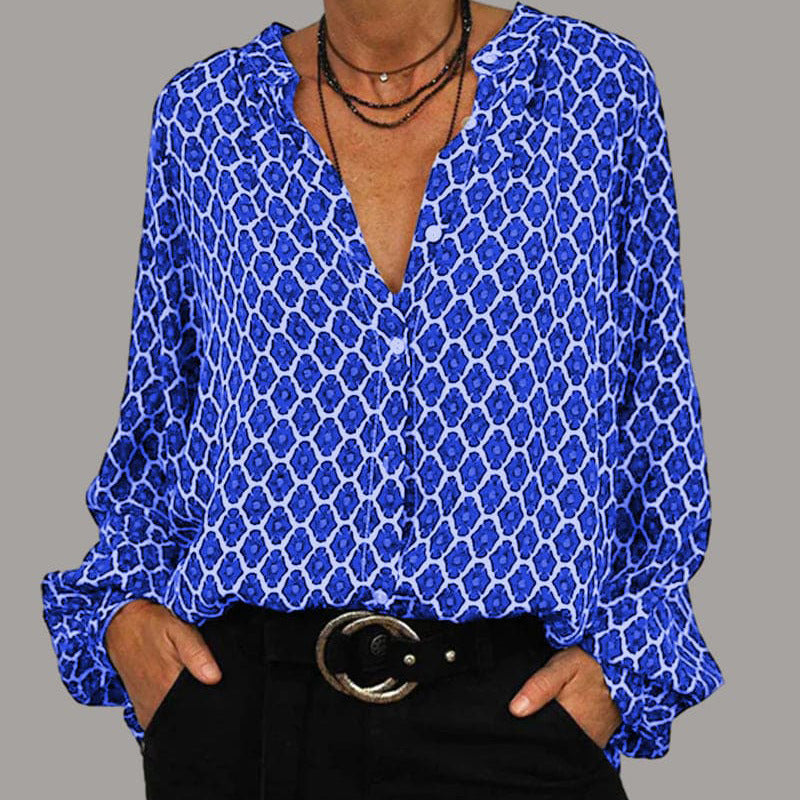 Beata - elegant women's v-neck blouse