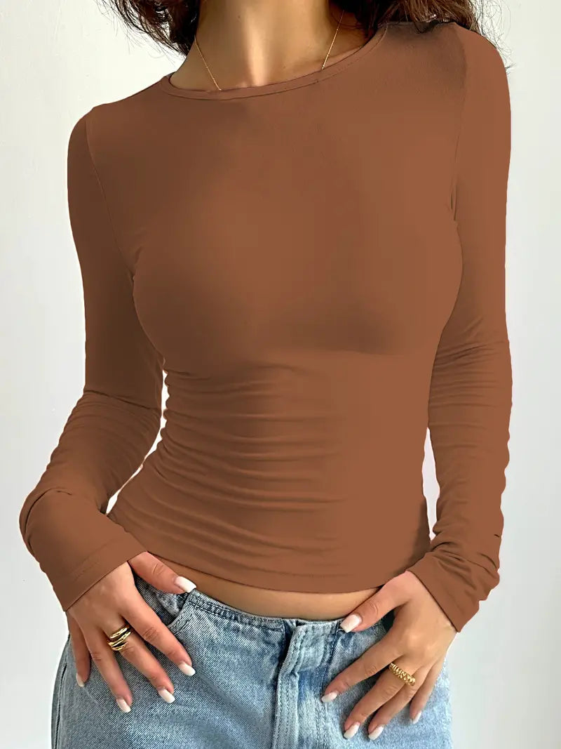 Savannah –long-sleeved t-shirt with round neck