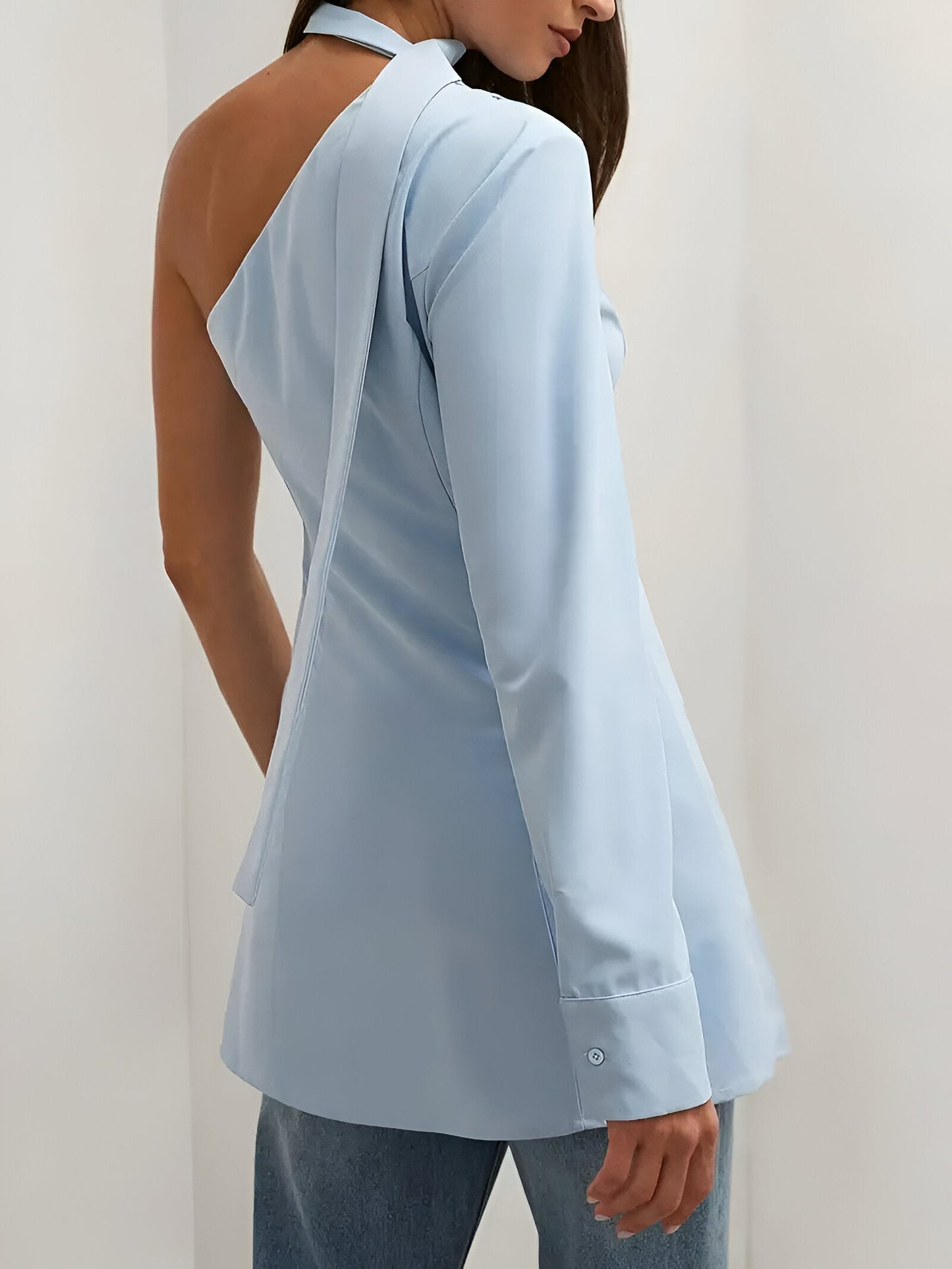 Mahenyld | elegant women's one-shoulder long-sleeved shirt