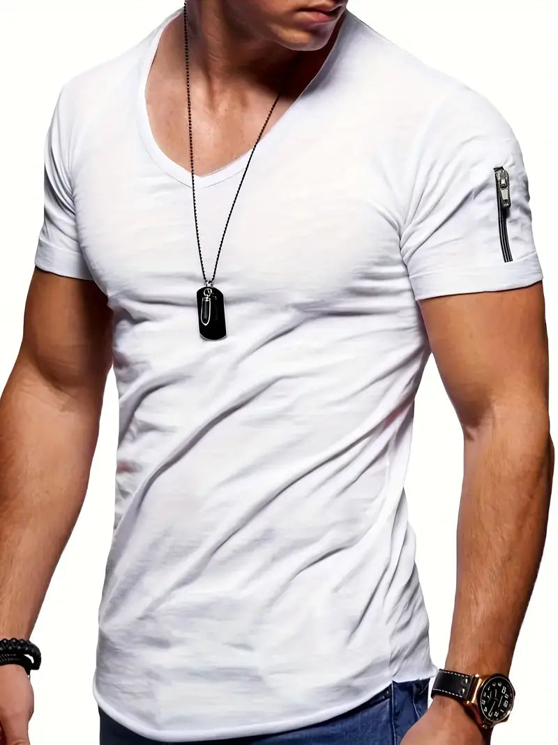 Faustino - loose-fitting men's t-shirt with v-neck