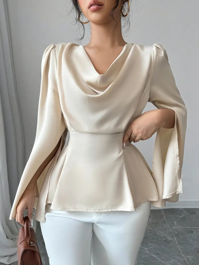 Leia - elegant satin blouse