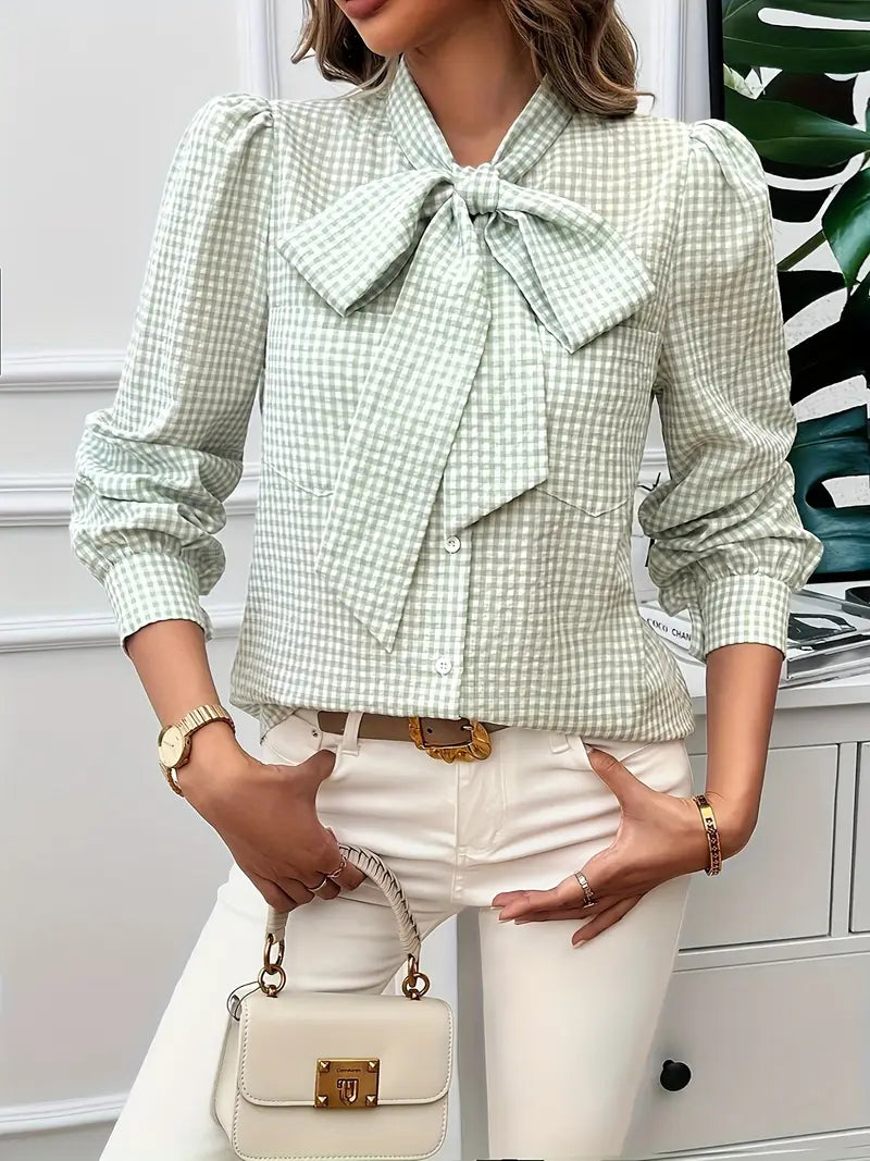 Liv - cotton blouse with bow