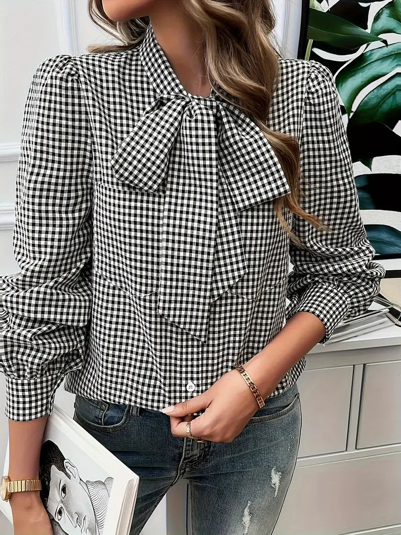 Liv - cotton blouse with bow