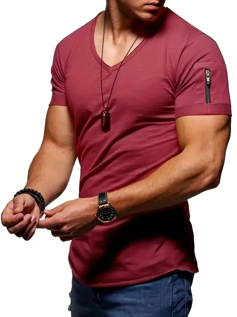 Faustino - loose-fitting men's t-shirt with v-neck