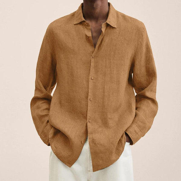 Randy – long sleeve linen shirts for men