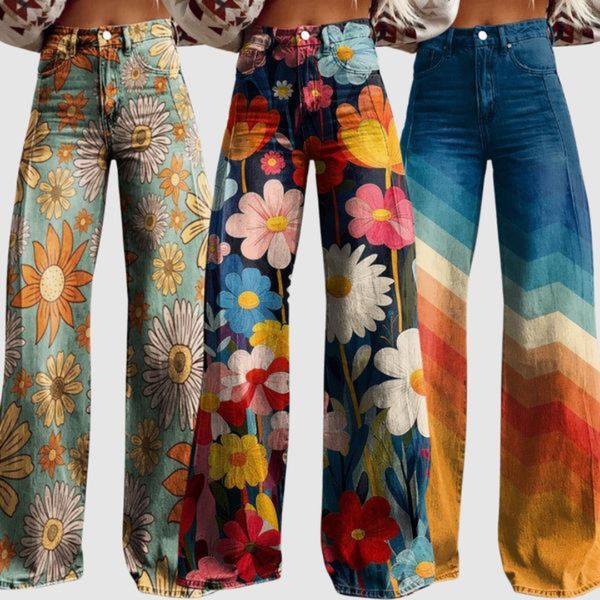 Wide - patterned pants