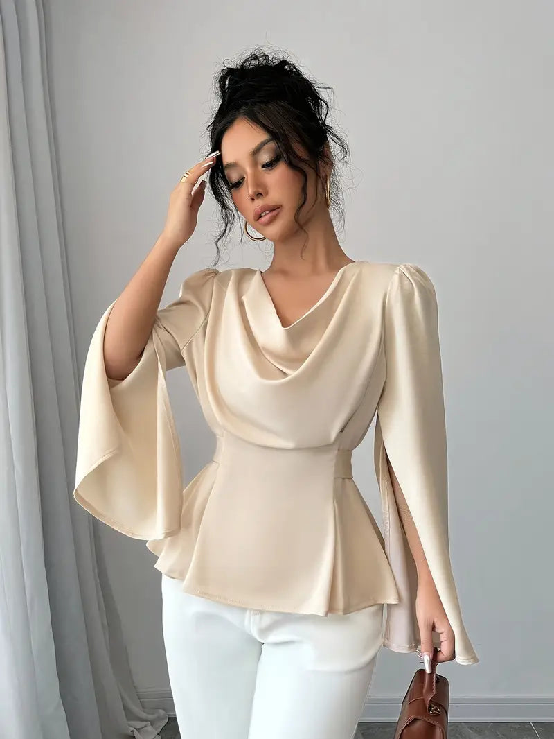 Leia - elegant satin blouse