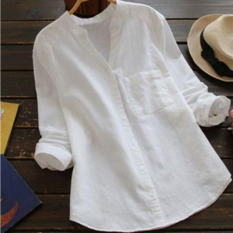 Dana - lightweight linen shirt for women in summer style