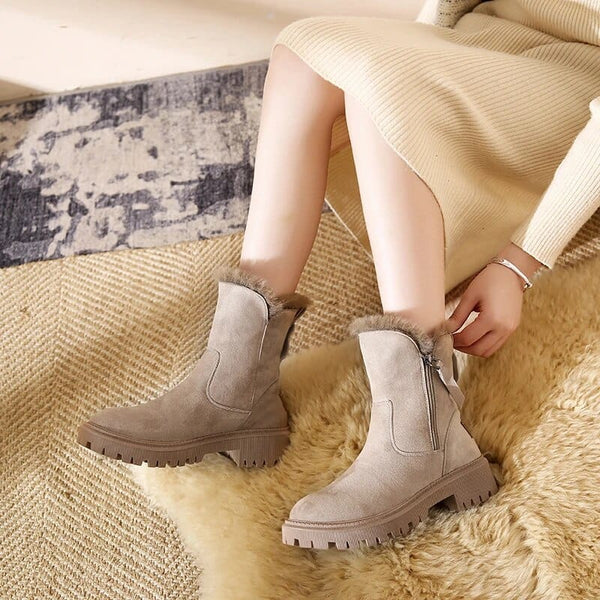 Federica - warm fleece boots with cotton lining