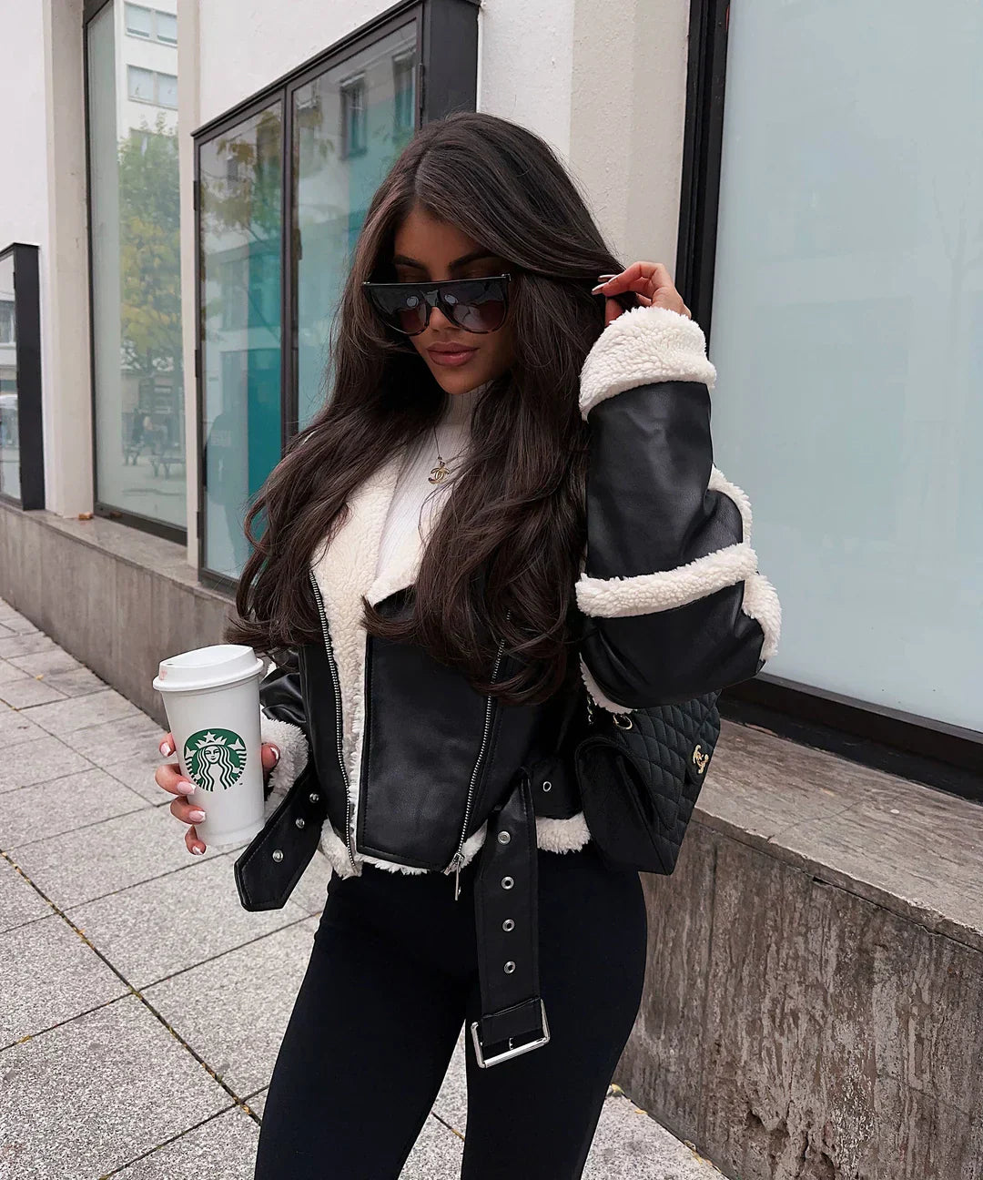 Daria with black teddy fur