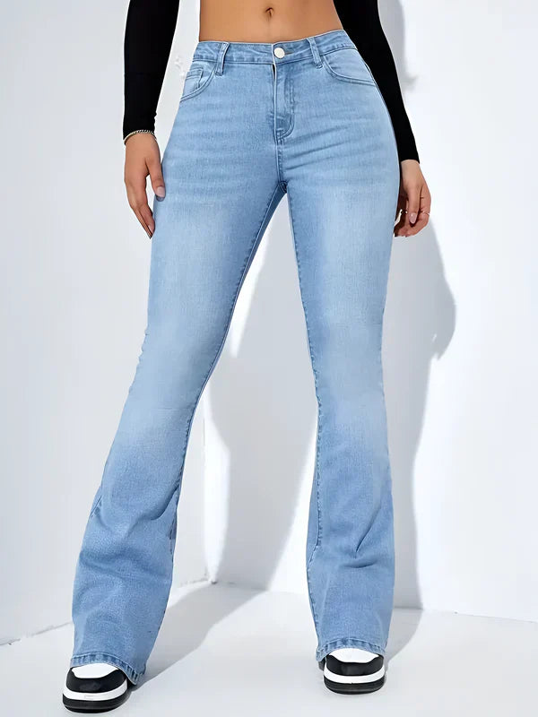 Camila -high waist flare stretch mustache jeans