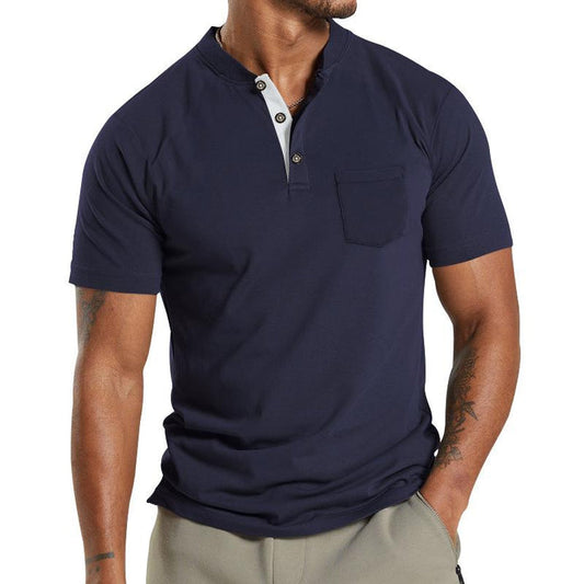 Henley - plain men's t-shirt