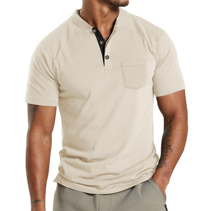 Henley - plain men's t-shirt
