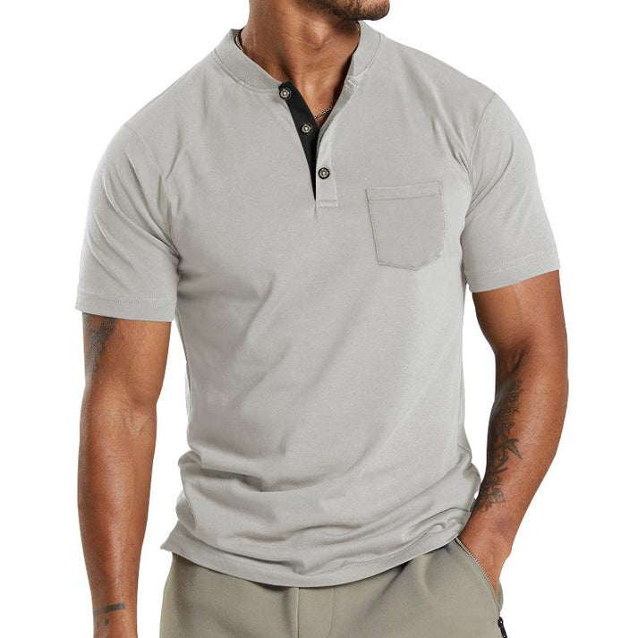 Henley - plain men's t-shirt