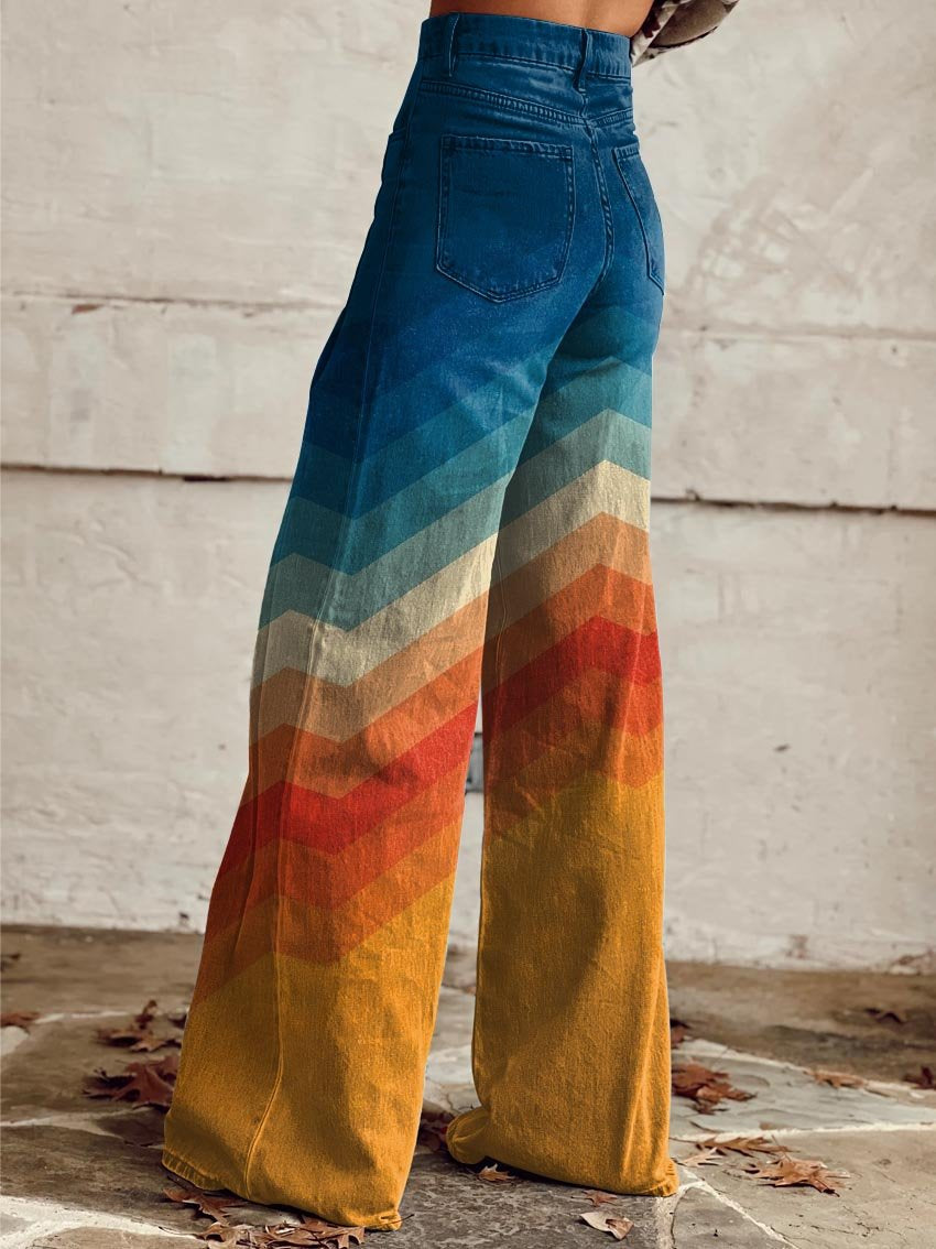 Wide - patterned pants