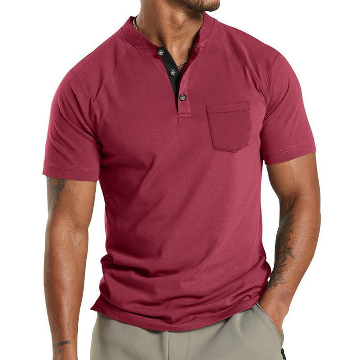 Henley - plain men's t-shirt