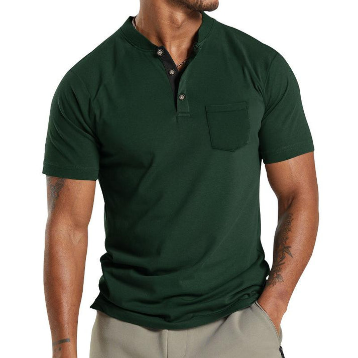 Henley - plain men's t-shirt
