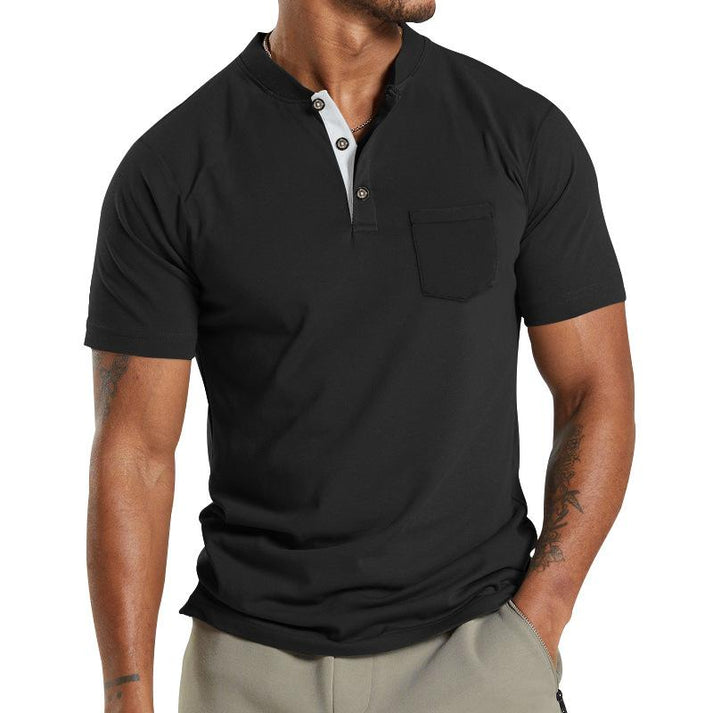 Henley - plain men's t-shirt