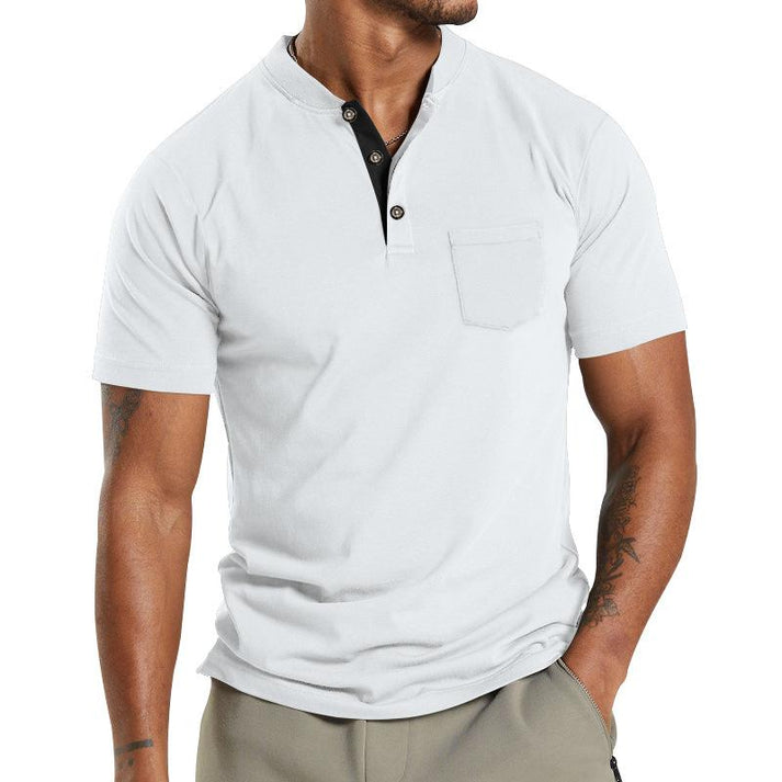 Henley - plain men's t-shirt