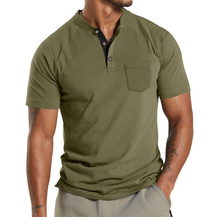 Henley - plain men's t-shirt
