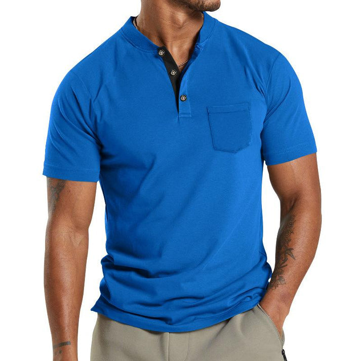 Henley - plain men's t-shirt