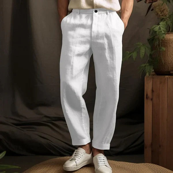 Men's lightweight linen trousers - Klaus