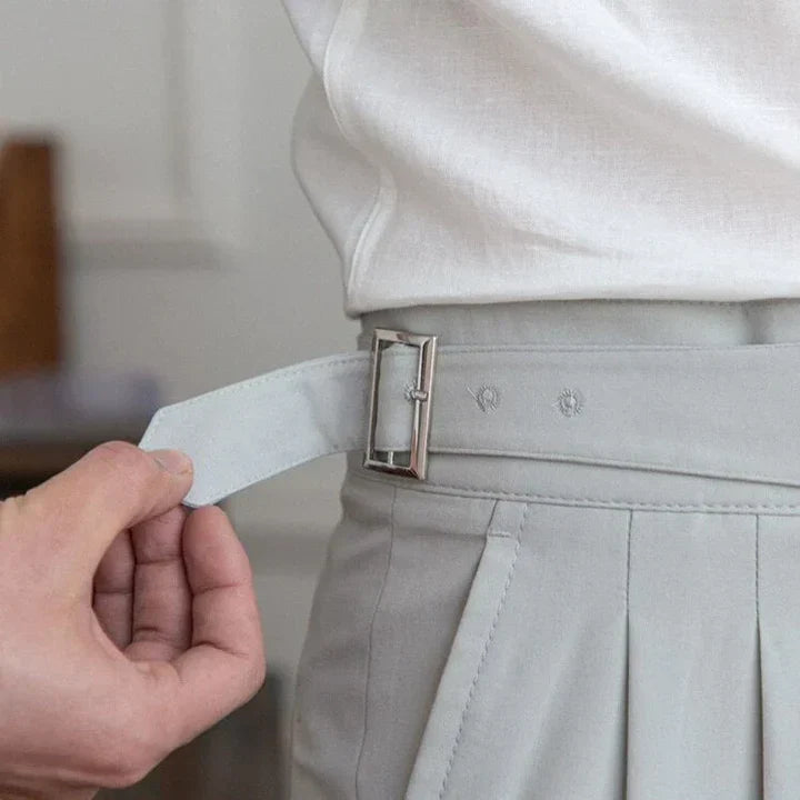 Romeo - classic trousers with buckles