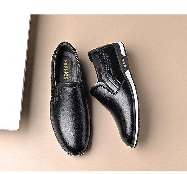 Elegant leather men's shoes in various colours