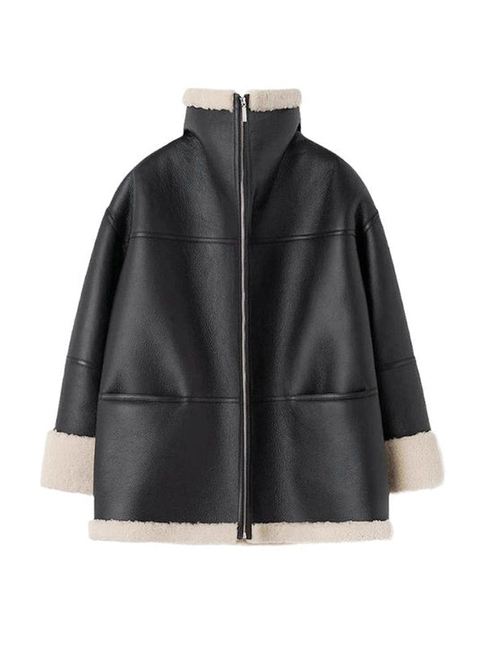 Alexis | warm coat with fur