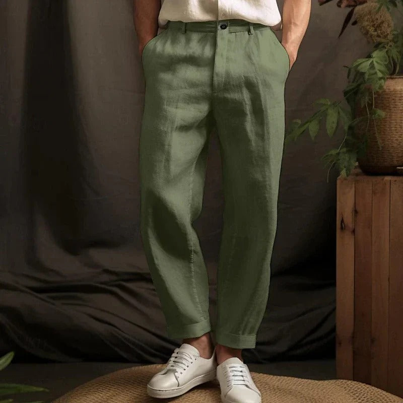 Men's lightweight linen trousers - Klaus