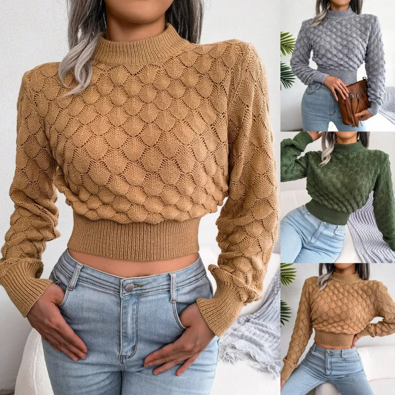 Renee - long-sleeved jumper with lace pattern