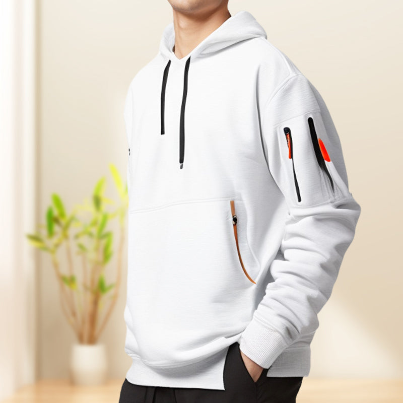 Multifunctional zip-up hoodie for men