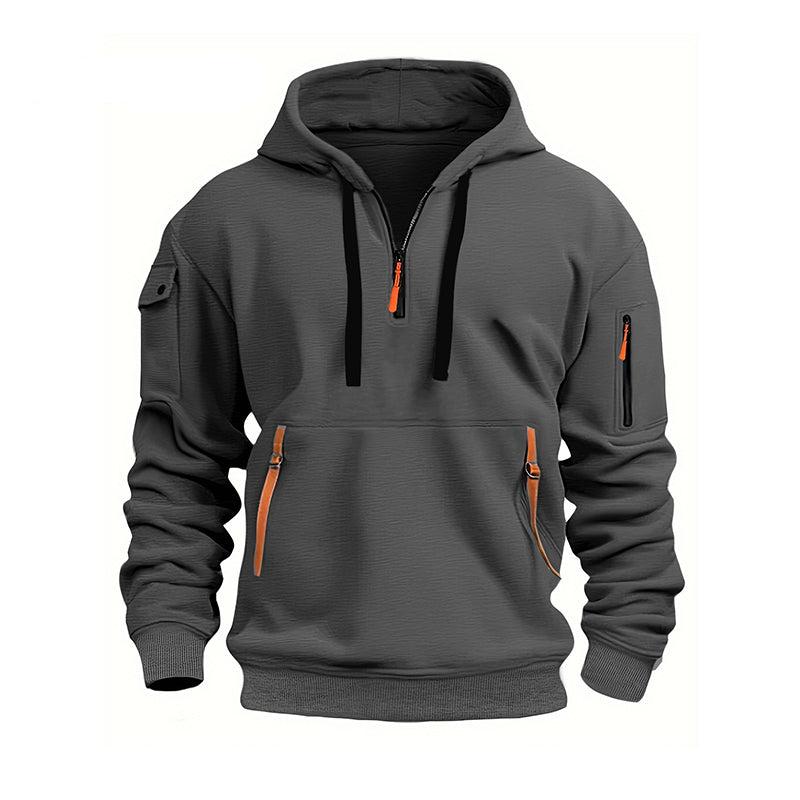 Multifunctional zip-up hoodie for men