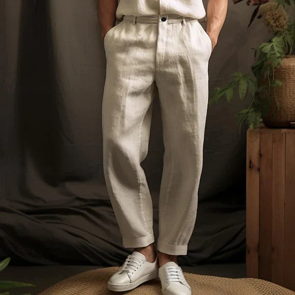 Men's lightweight linen trousers - Klaus